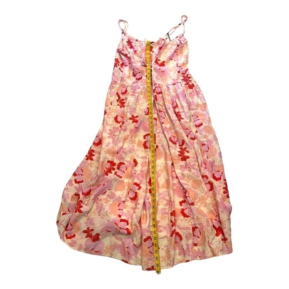 MNG Pink Floral Maxi Dress Size 6 - Picture 6 of 11